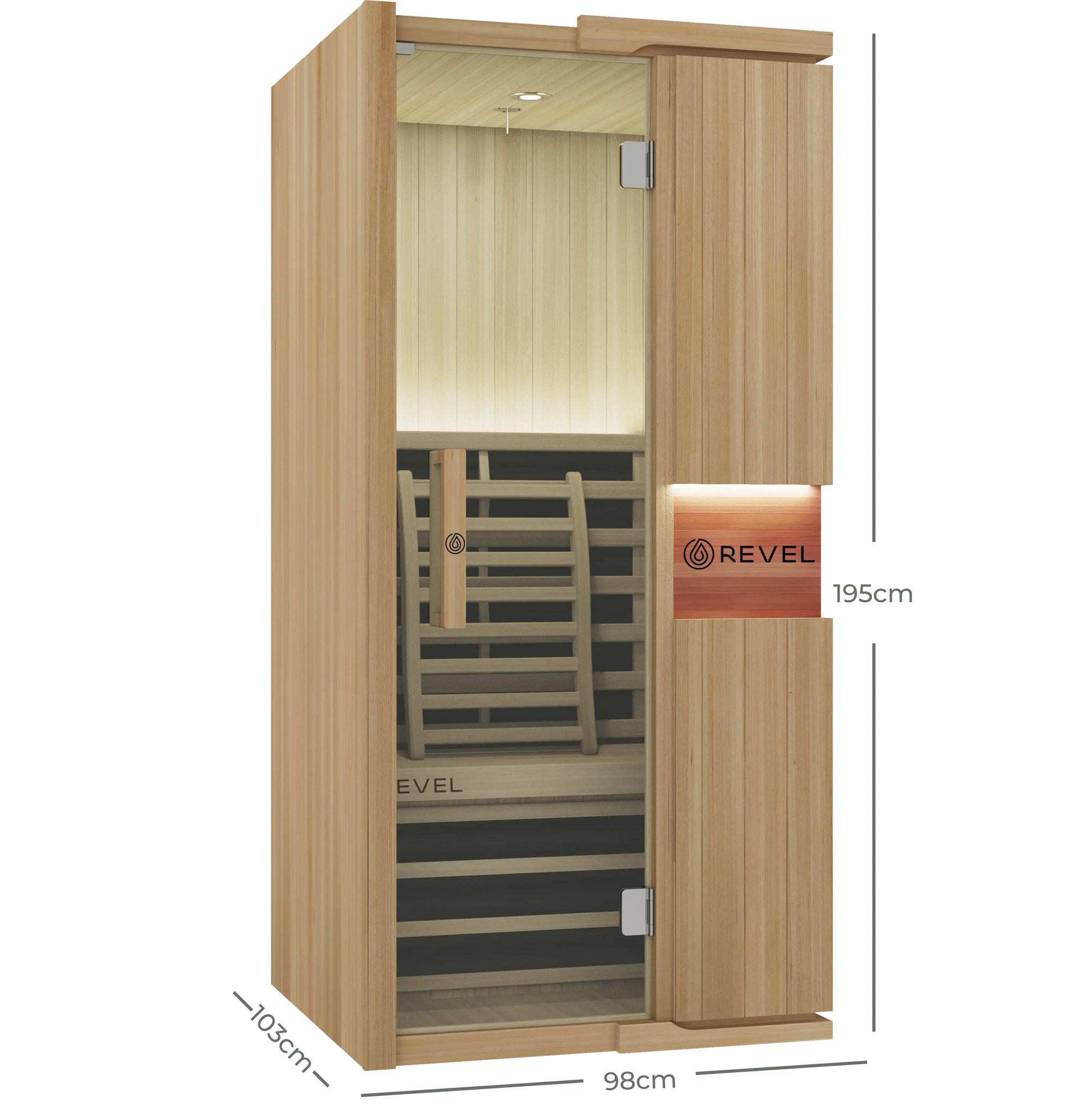 REVEL AURA - 1 PERSON FULL SPECTRUM INFRARED SAUNA