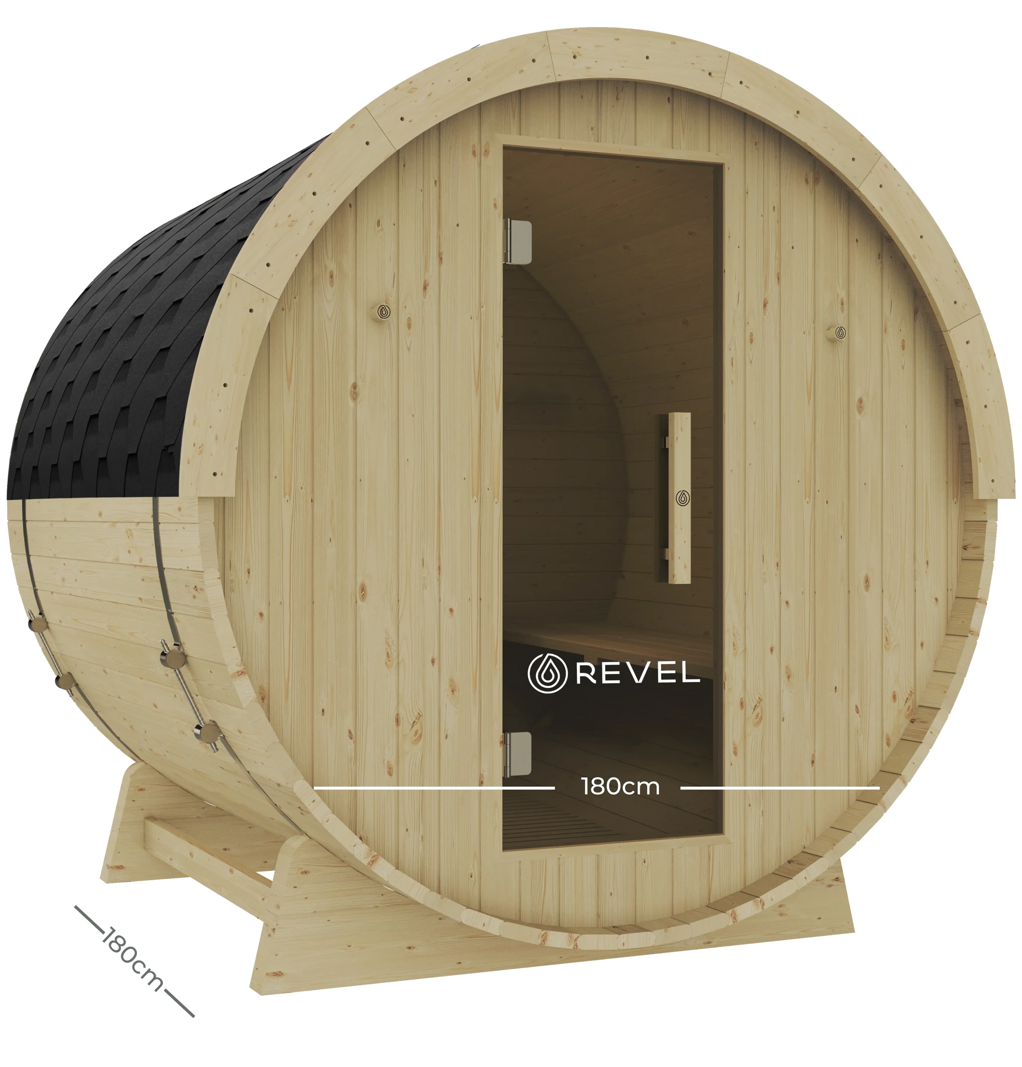 REVEL EDEN - 6 PERSON TRADITIONAL FINNISH BARREL SAUNA