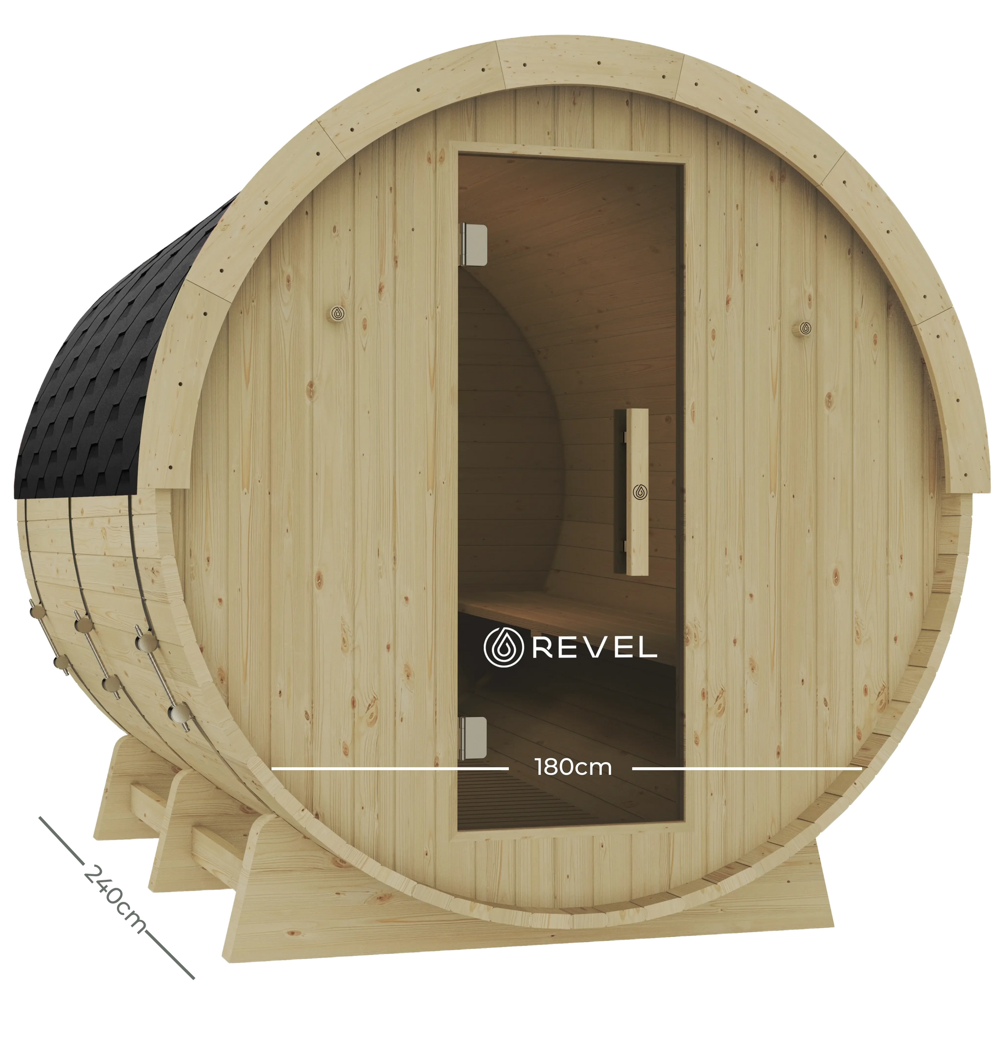 REVEL EDEN - 8 PERSON TRADITIONAL FINNISH BARREL SAUNA